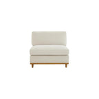 CHITA Modern Down Filled Armless Sofa for Sectional Modular Couch, Linen