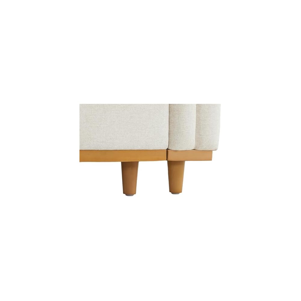 CHITA Modern Down Filled Armless Sofa for Sectional Modular Couch, Linen