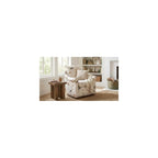 Sunset Trading Birdscript Swivel Chair, Cream/Brown/Gray/Green/Blue
