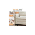 PHI VILLA Modular Sectional Living Room Set with Sofa, Loveseat & Armchair