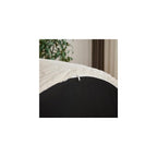 50" Round Corduroy Deep Seat Single Sleeper Sofa - Fluffy Upholstered Floor Sofa with Three Pillows, No Assembly Modern Sleeper Chair for Living Room, Bedroom, Lounge (Beige)