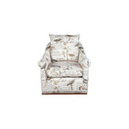 Sunset Trading Birdscript Swivel Chair, Cream/Brown/Gray/Green/Blue
