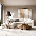 Modular Sectional Cloud Sofa, No Assembly Oversized Boneless Couch, Beige