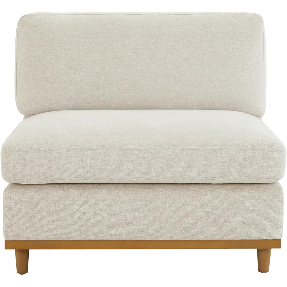 CHITA Modern Down Filled Armless Sofa for Sectional Modular Couch, Linen