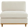 CHITA Modern Down Filled Armless Sofa for Sectional Modular Couch, Linen