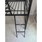 SHA CERLIN Twin Size Metal Low Loft Bed, CPC Safety Certified, White